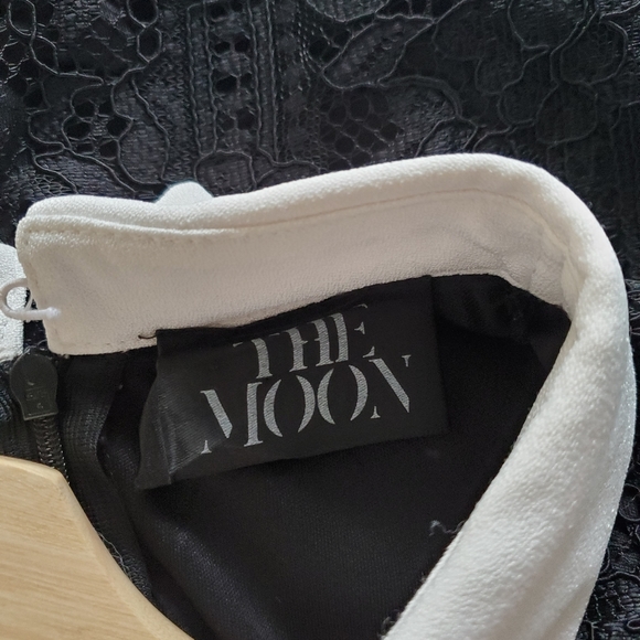 Little Black Dress A-Line Ribbon Tie White Collar Sleeveless - Picture 3 of 8